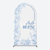 Aperturee - Bohemain Blue White Flowers Chiara Arch Backdrop